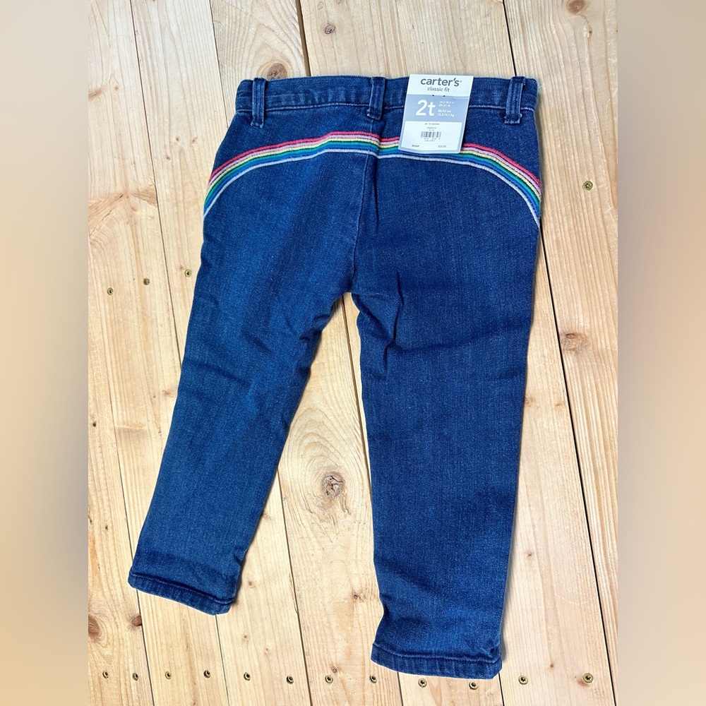 Carter's Girls Rainbow Jeans sz 2T